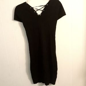 2 for $30 Corset back black sweater dress